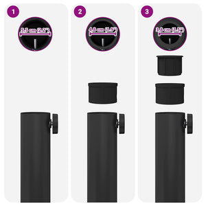 Parasollfot Svart 45 x 45 x 31,5 cm