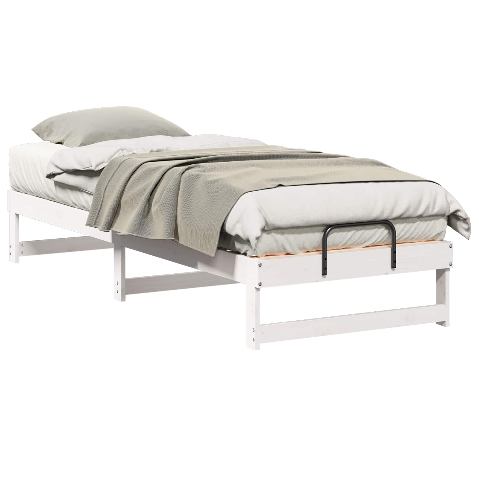 Sängram Vit 80 x 200 cm Massiv furu