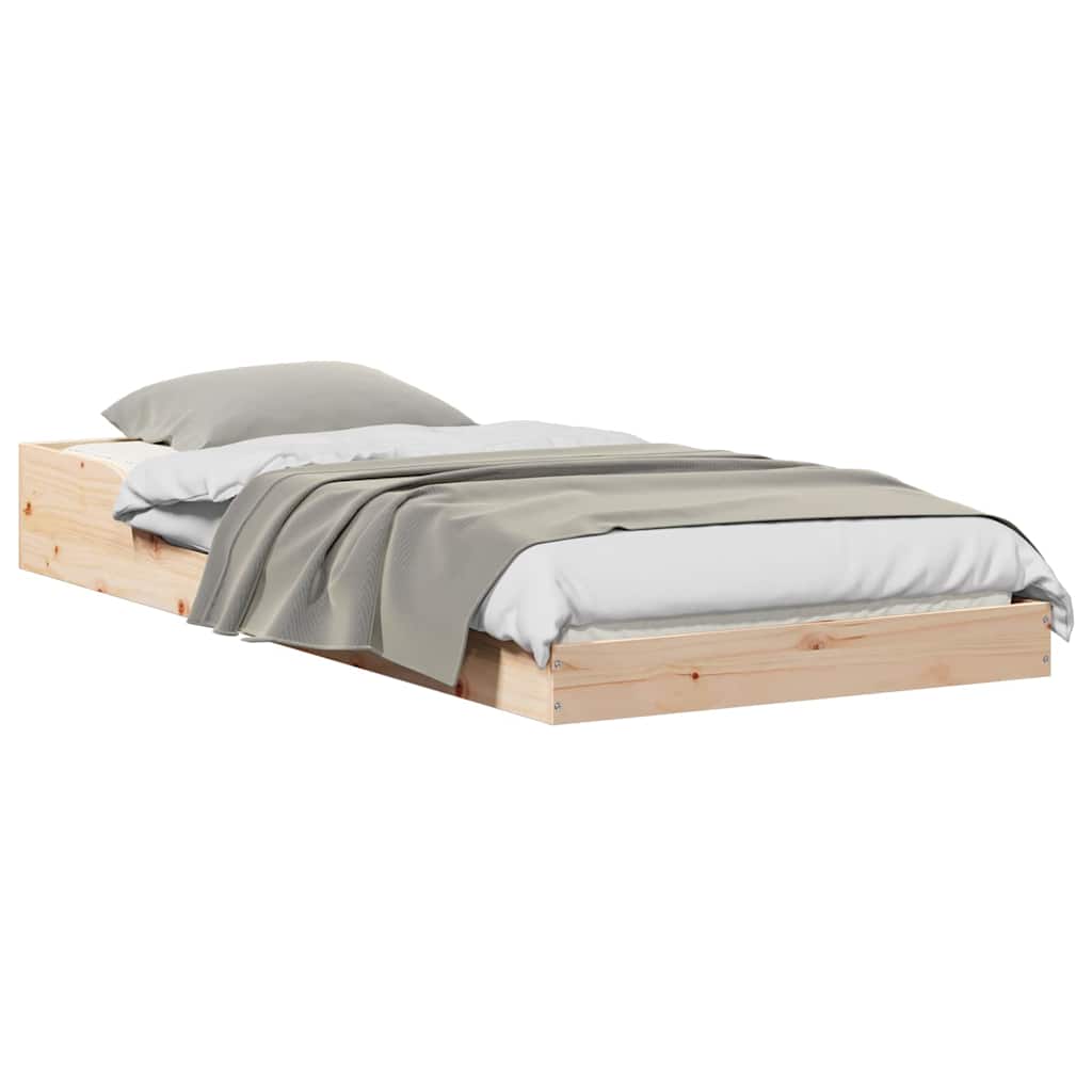 Sängram Naturfärg 80 x 200 cm Massiv furu