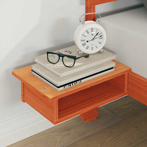 Sängram med huvudgavel Vaxbrun 140 x 190 cm Massiv furu