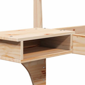 Sängram med huvudgavel Brun 75 x 190 cm Massiv furu