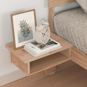 Sängram med huvudgavel Brun 75 x 190 cm Massiv furu