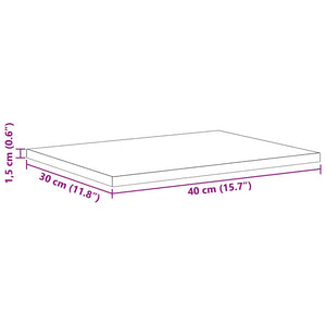 Bokhylla Bräda 4 pcs Svart 40 x 30 x 1.5 cm Konstruerat trä