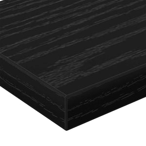 Bokhylla Bräda 4 pcs Svart 60 x 10 x 1,5 cm Konstruerat trä
