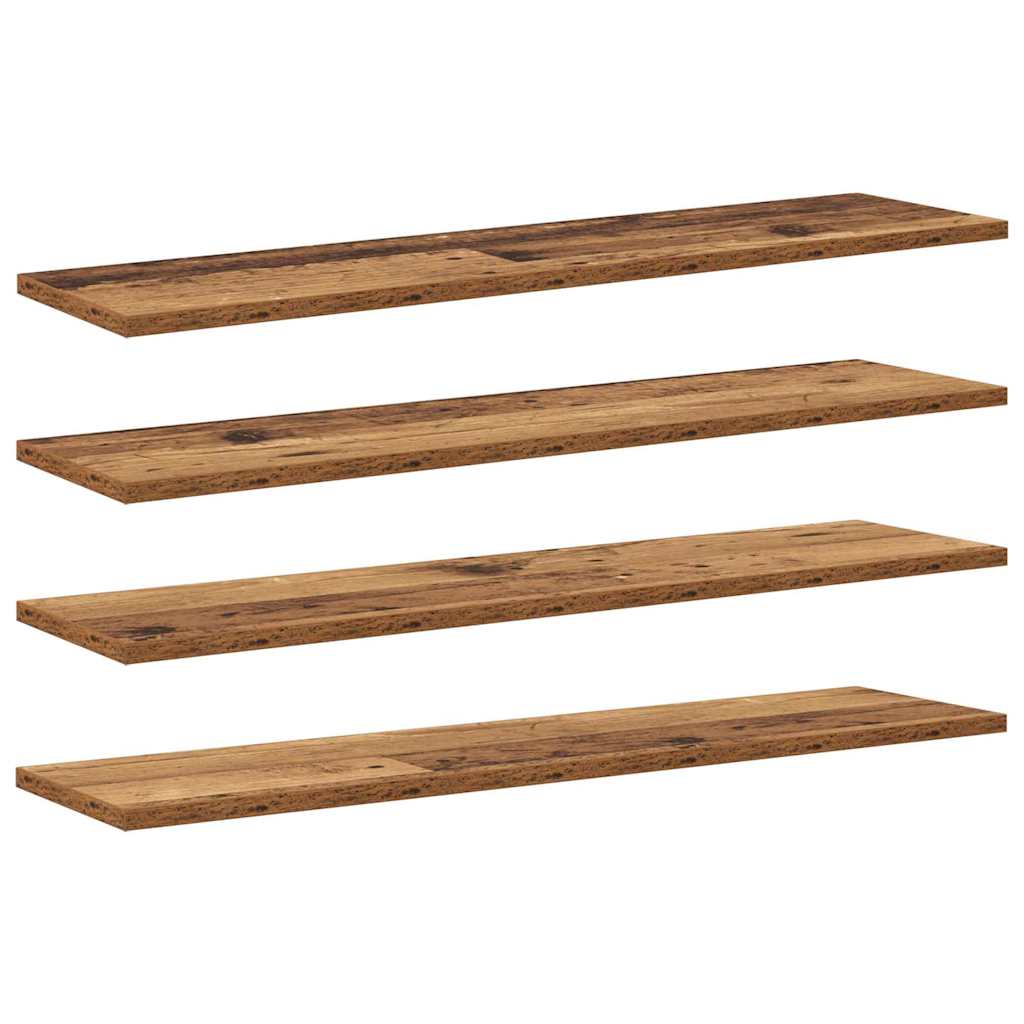 Bokhylla Bräda 4 pcs Brun 80 x 20 x 1,5 cm Konstruerat trä