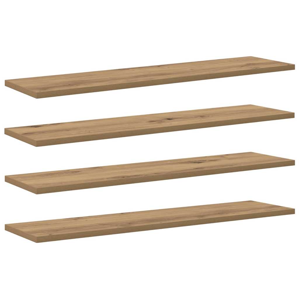 Bokhylla Bräda 3 nivåer 4 pcs 80 x 20 x 1,5 cm Konstruerat trä