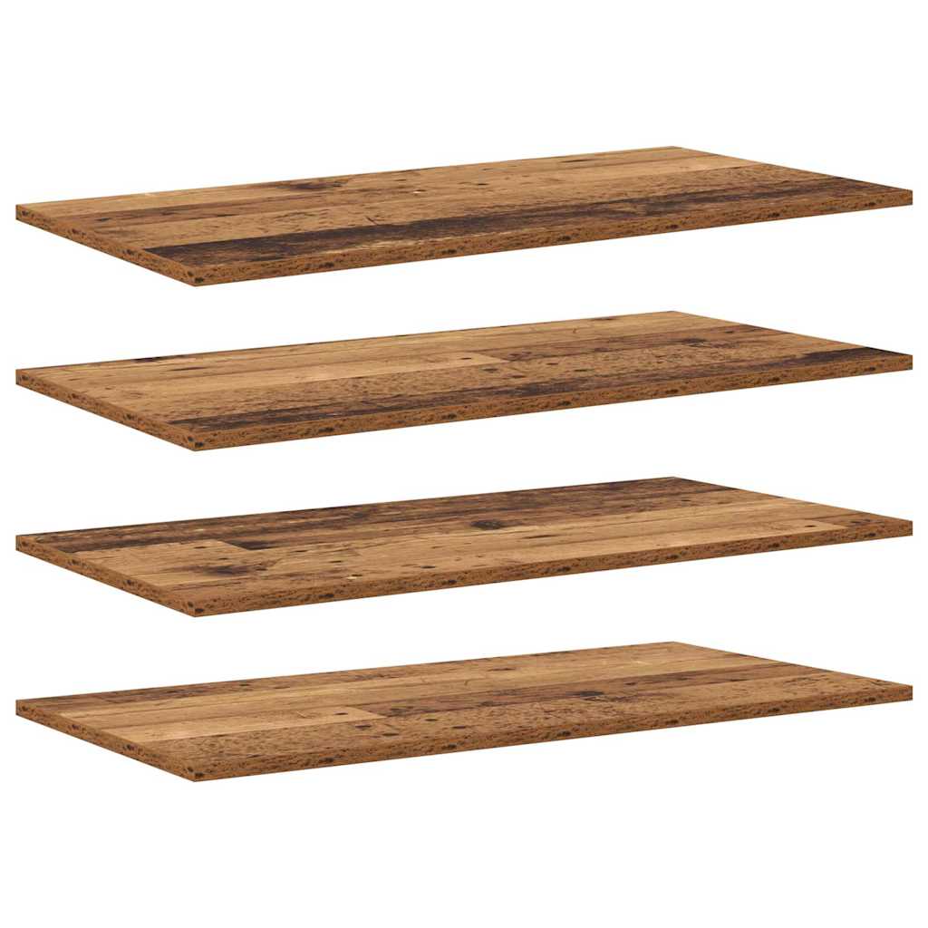 Bokhylla Bräda 4 pcs Brun 80 x 40 x 1,5 cm Konstruerat trä