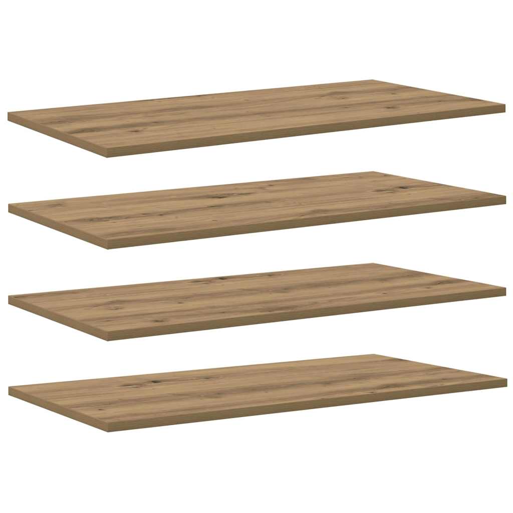 Bokhylla Bräda 4 pcs Brun 80 x 40 x 1,5 cm Konstruerat trä