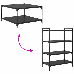 Bokhylla Bräda 4 pcs Svart 80 x 40 x 1,5 cm Konstruerat trä