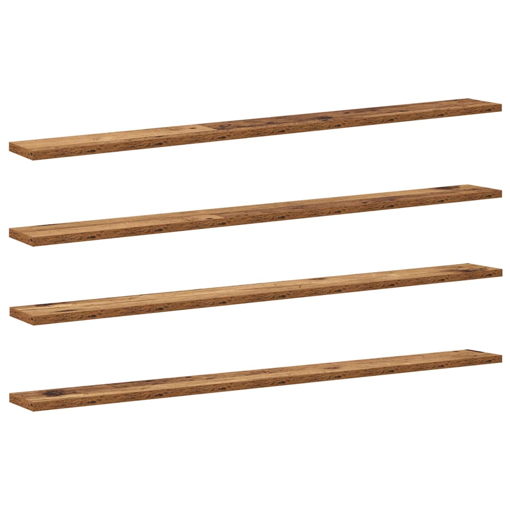 Bokhylla Bräda 4 pcs Brun 100 x 10 x 1,5 cm Konstruerat trä