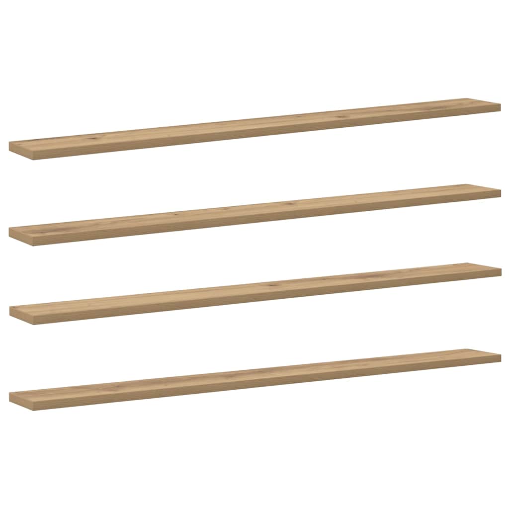 Bokhylla Bräda 3 nivåer 4 pcs 100 x 10 x 1,5 cm Konstruerat trä