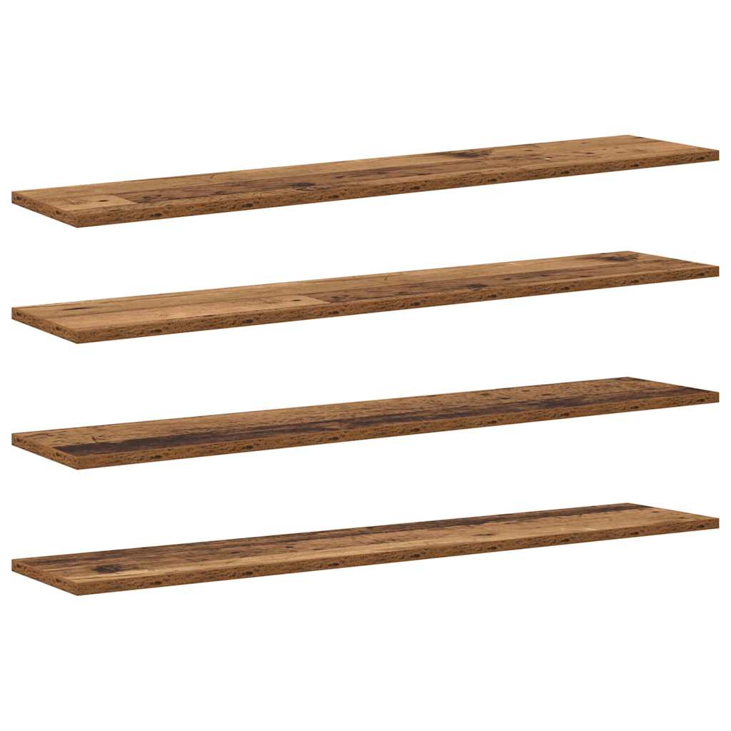 Bokhylla Bräda 4 pcs Brun 100 x 20 x 1,5 cm Konstruerat trä
