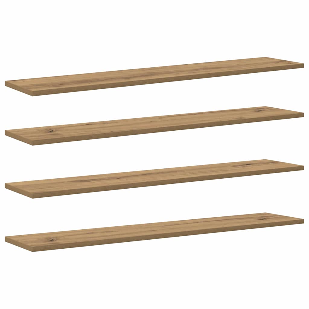 Bokhylla Bräda 4 pcs Brun 100 x 20 x 1.5 cm Konstruerat trä
