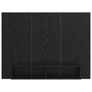 TV-bänkset Svart Ek 120 x 23,5 x 90 cm Konstruerat trä