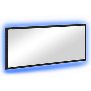 Spegel Väggmonterad Svart Ek 90 x 8,5 x 37 cm Konstruerat trä