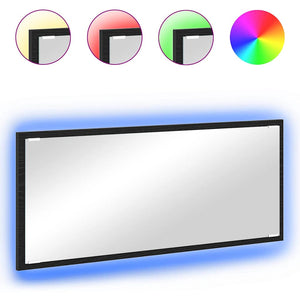 Spegel Väggmonterad Svart Ek 90 x 8,5 x 37 cm Konstruerat trä