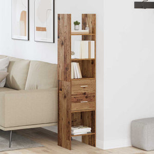 Bokskåp Gammalt trä 40 x 35 x 180 cm Konstruerat trä