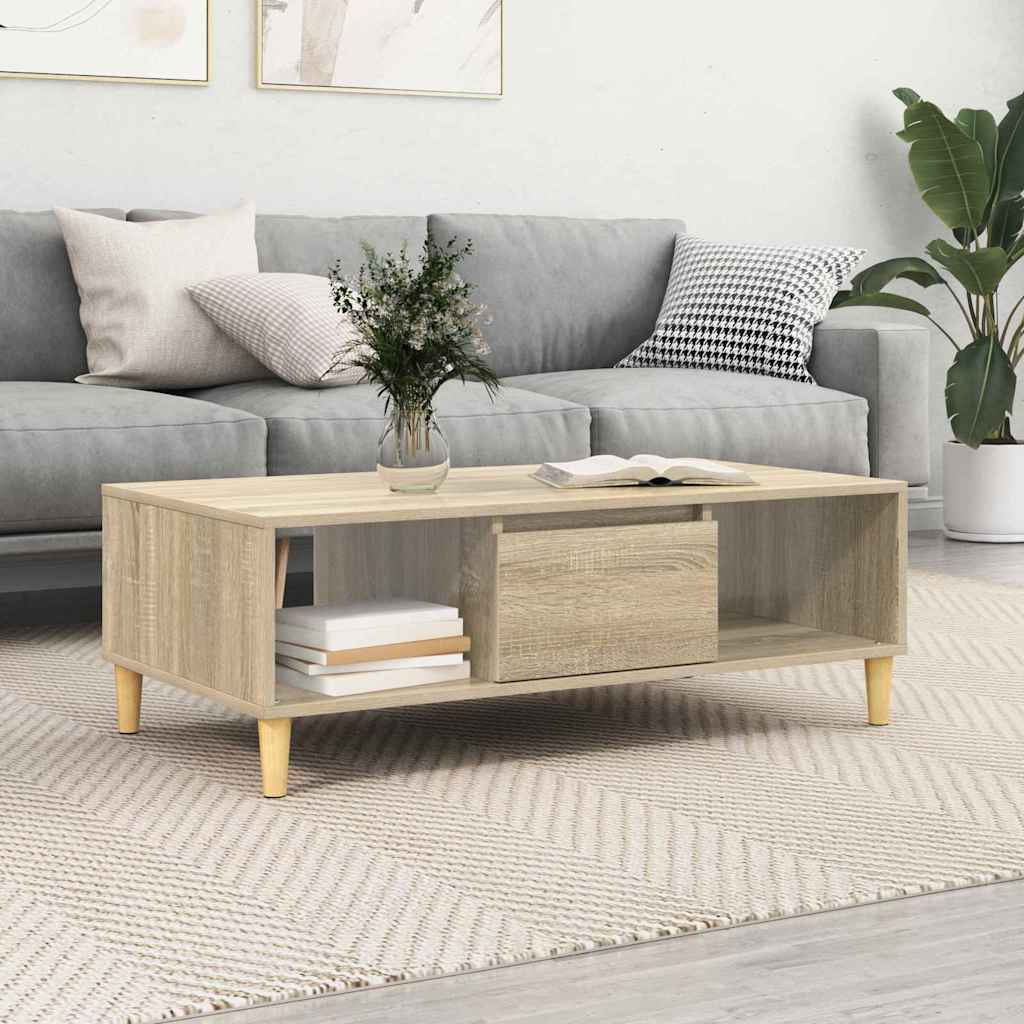 Kaffeebord Sonoma-ek 102 x 55 x 35 cm Konstruerat trä