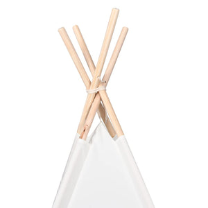Teepee Tält Vit 120 x 120 x 150 cm Tyg och Plast