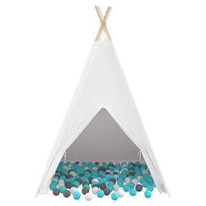 Teepee Tält Vit 120 x 120 x 150 cm Tyg och Plast