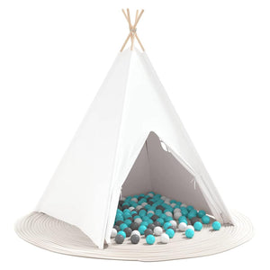 Teepee Tält Vit 120 x 120 x 150 cm Tyg och Plast