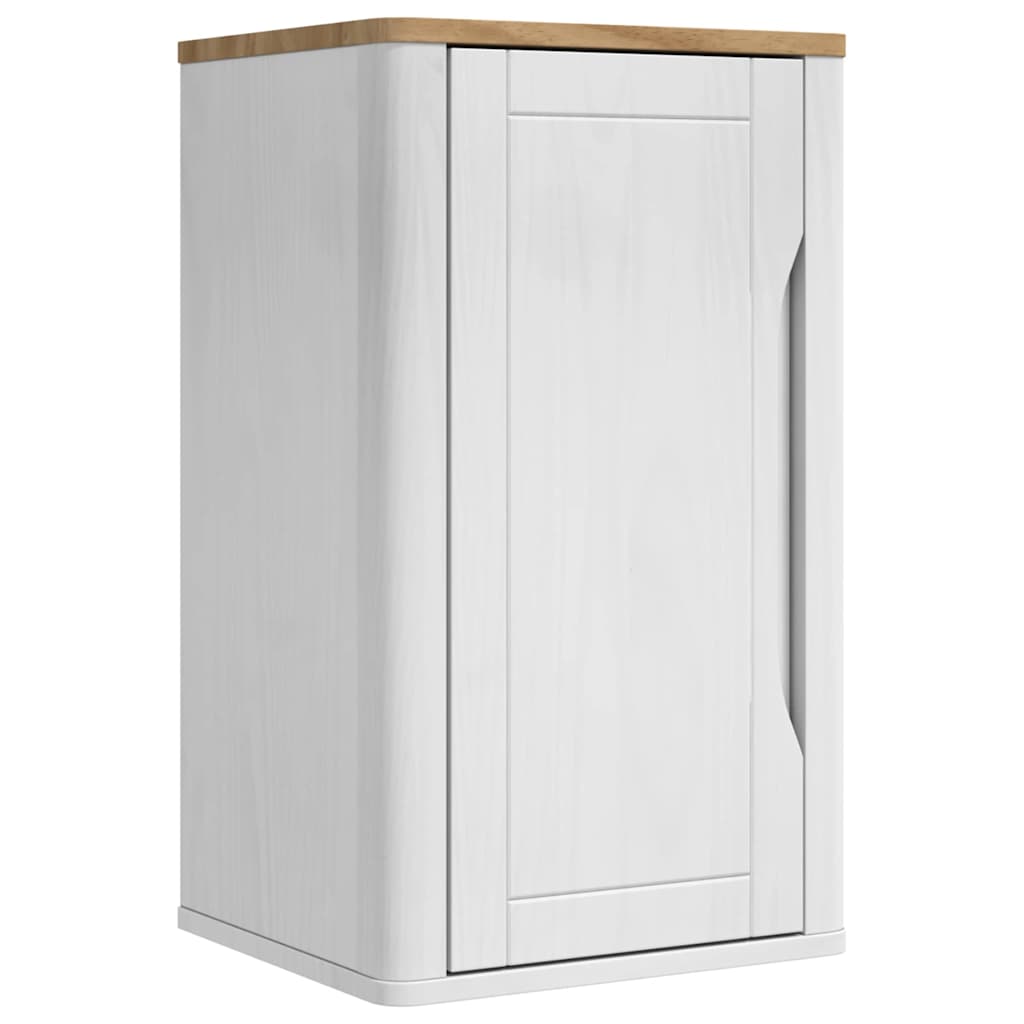 Badrumsväggskåp med hylla FLORO Vit 35 x 30 x 60 cm Massiv furu