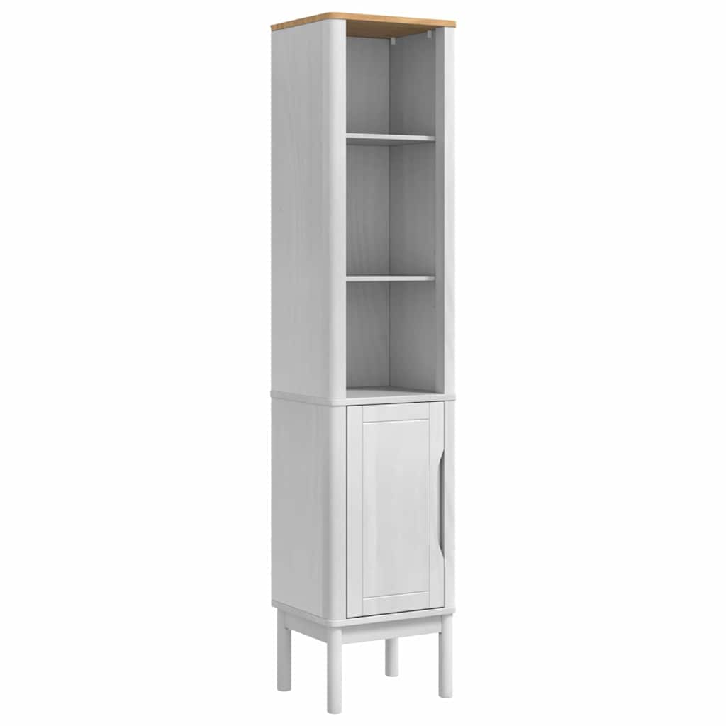 Badrumshögt skåp FLORO Vit 35 x 30 x 160 cm Massiv furu