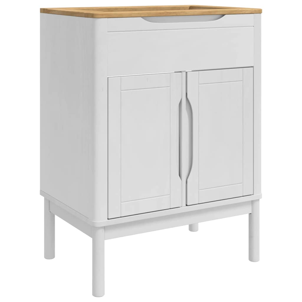 Badrumsskåp med handfat FLORO Vit 60 x 40 x 80 cm