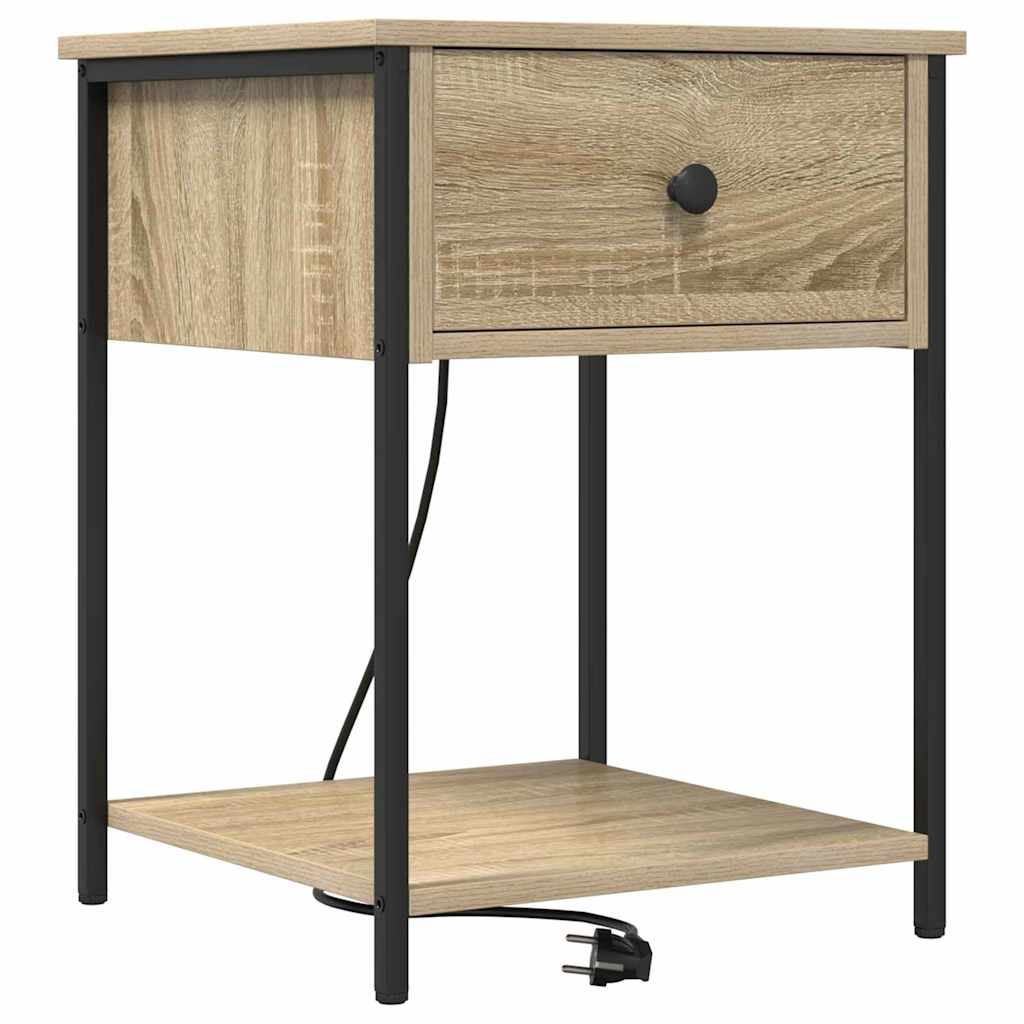 Nattduksbord med låda Sonoma-ek 42 x 41 x 56 cm Konstruerat trä