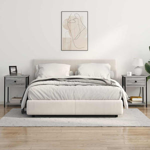 Nattduksbord 2 pcs Grå Sonoma 42 x 41 x 56 cm Konstruerat trä