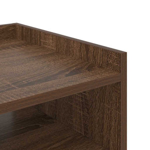 Nattduksbord med hylla Brun Ek 40 x 40 x 61 cm Konstruerat trä
