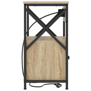 Nattduksbord med låda Sonoma-ek 40 x 31 x 60 cm Konstruerat trä