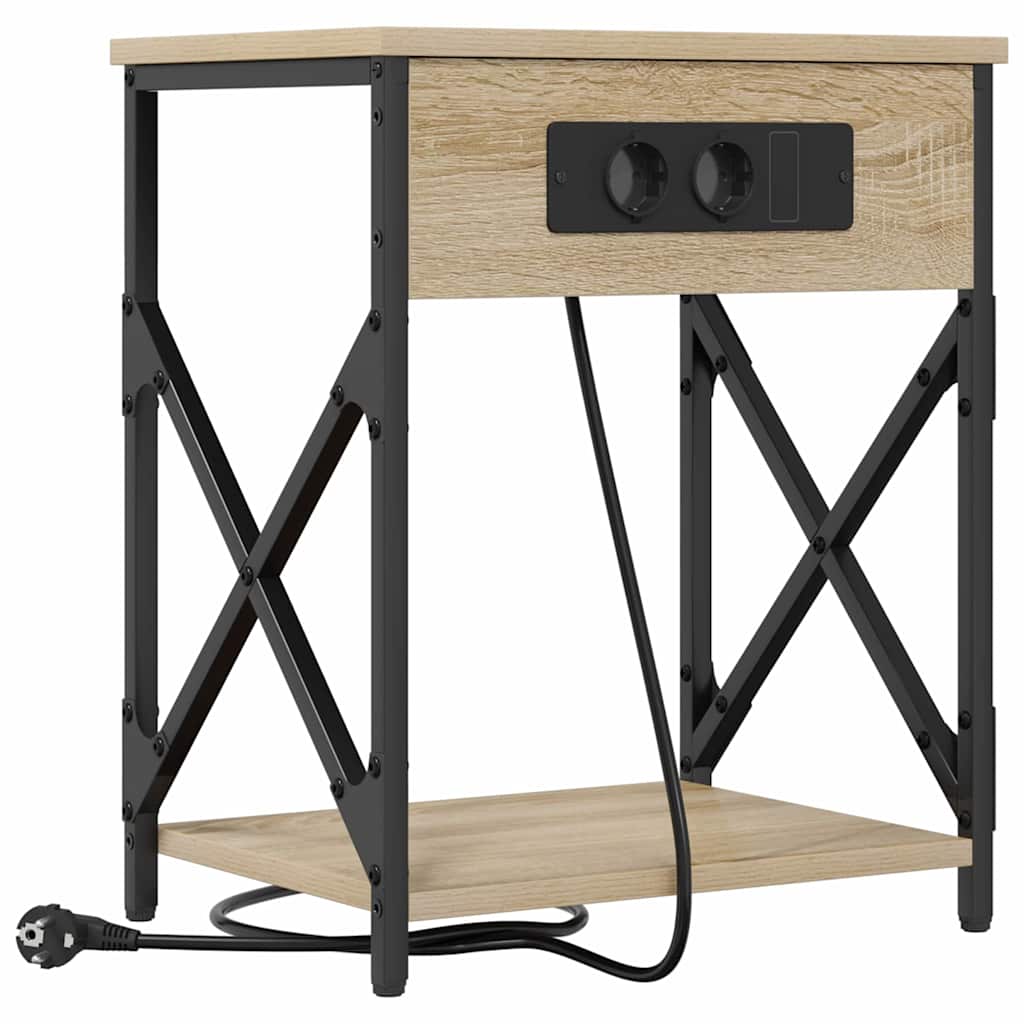 Nattduksbord Sonoma-ek 41 x 31 x 51 cm Konstruerat trä