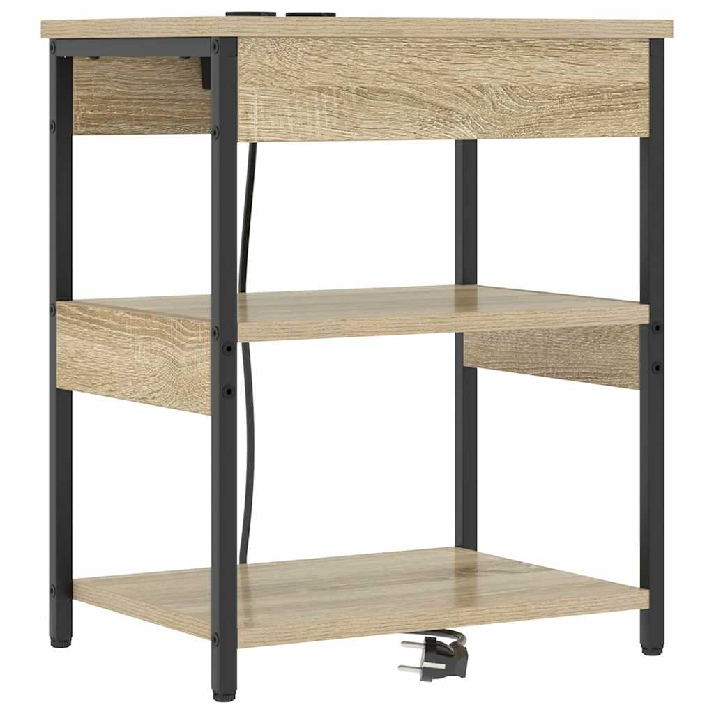 Nattduksbord Sonoma-ek 41 x 31 x 51 cm Konstruerat trä