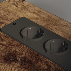 Skåp med laddstation Rökt ek 76 x 41 x 72 cm Konstruerat trä