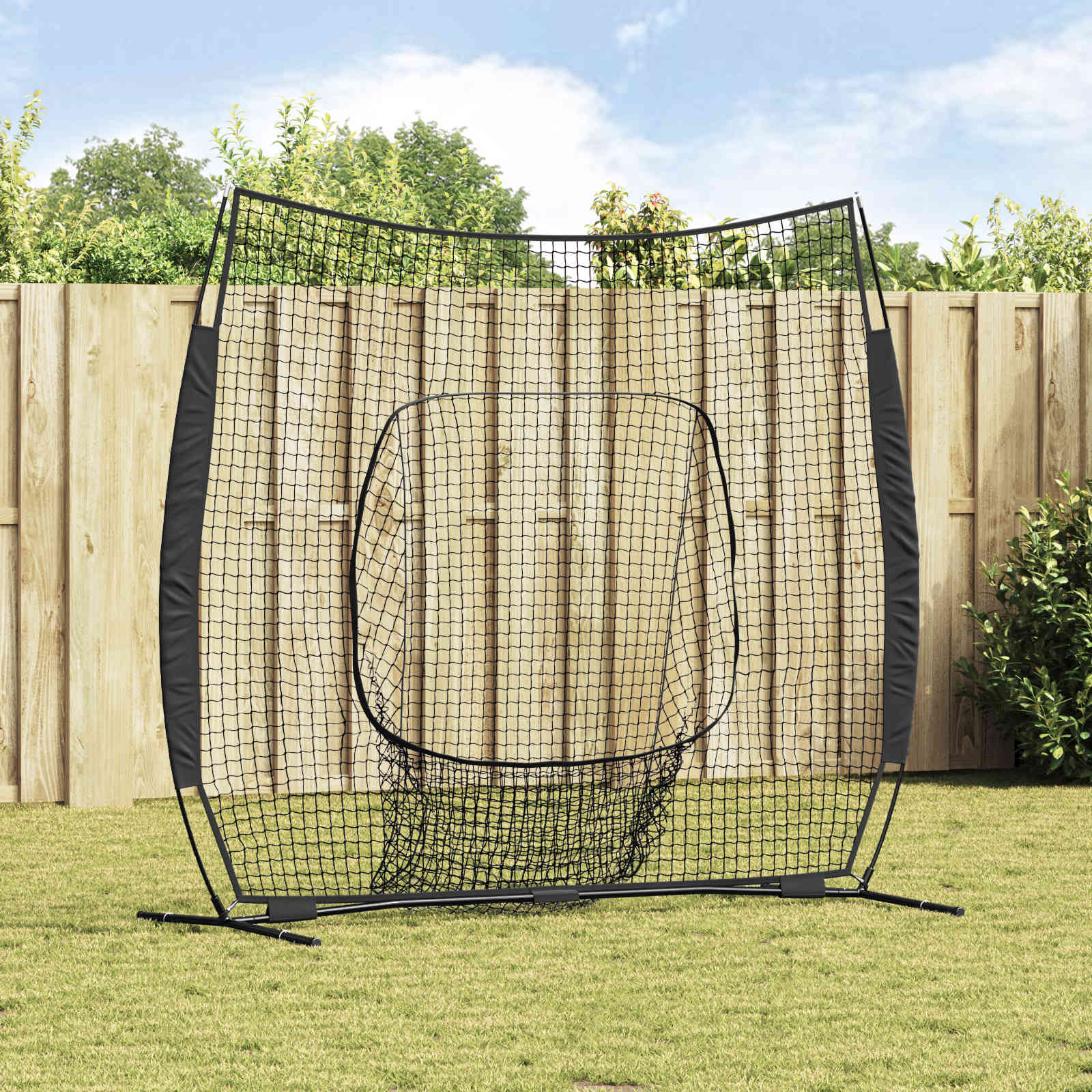 Basebollnät för träning Svart 250 x 106 x 209 cm Polyester