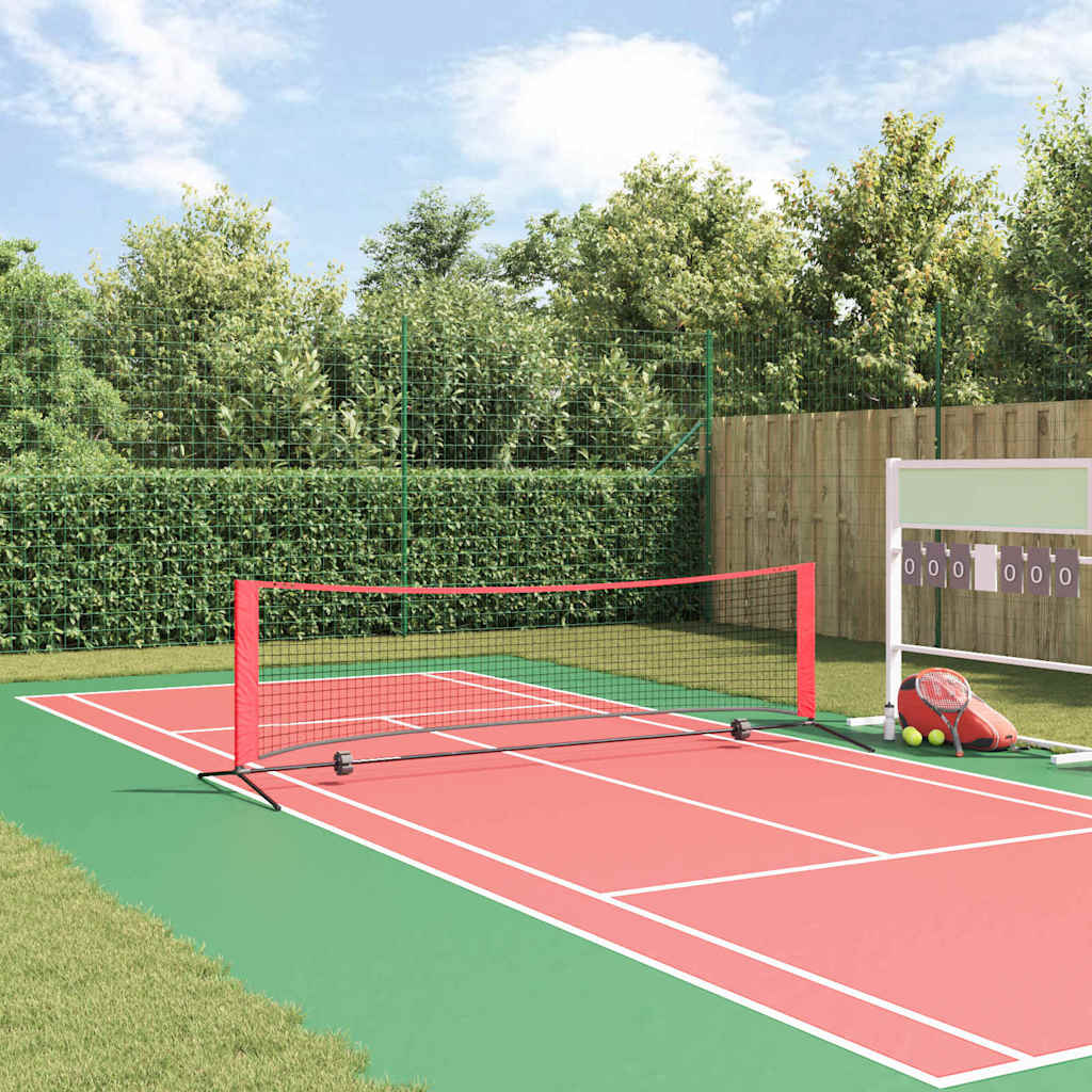 Tennis Nät Svart och Röd 301 x 90,5 x 87 cm Polyester