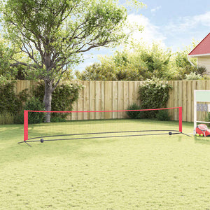 Tennis Nät Svart och röd 494.5 x 90 x 87 cm Polyester