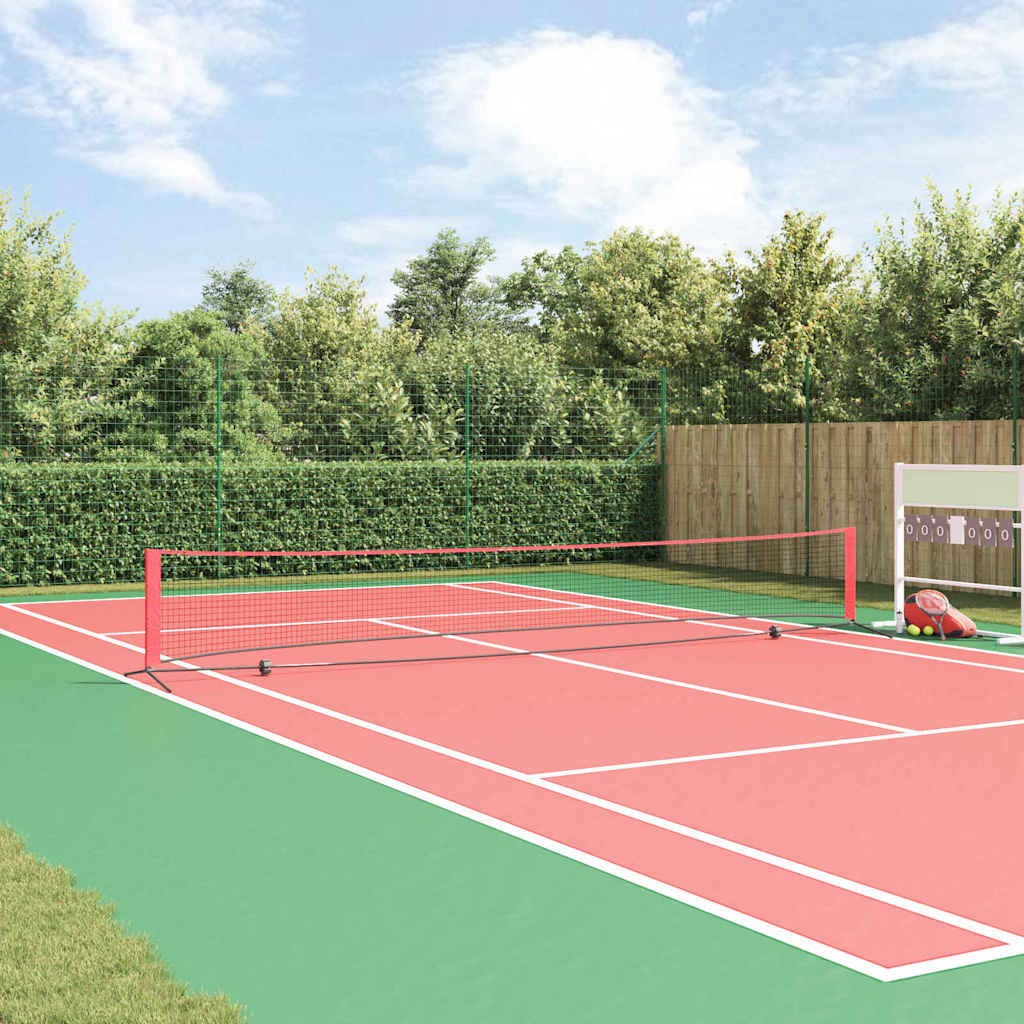 Tennis Nät Svart och Röd 595 x 90,5 x 87 cm Polyester