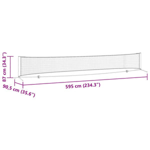 Tennis Nät Svart och röd 595 x 90.5 x 87 cm Polyester