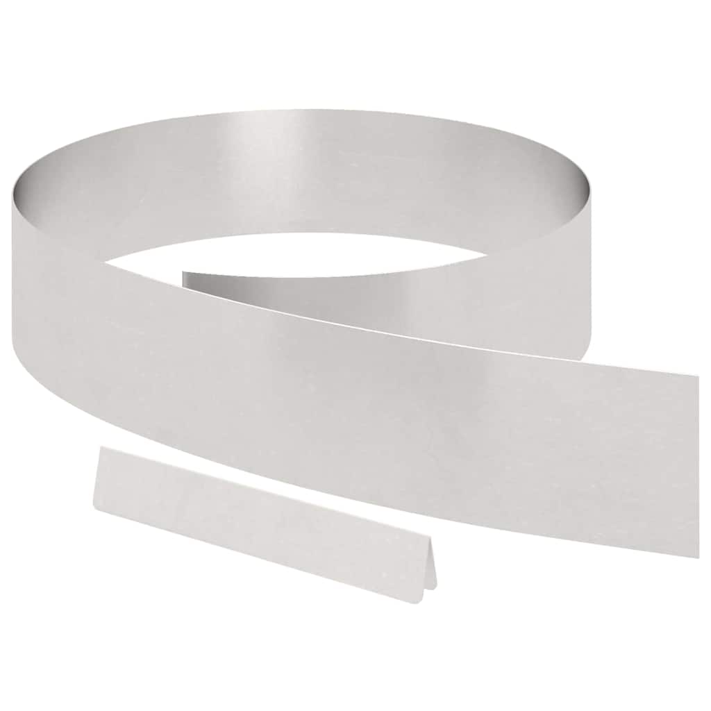 Kant för gräsmatta 450 x 15 cm Rostfritt stål Silver