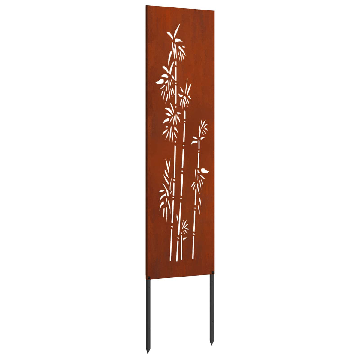Trädgårds integritetsskärm Blommor Rostig 32 x 140 cm