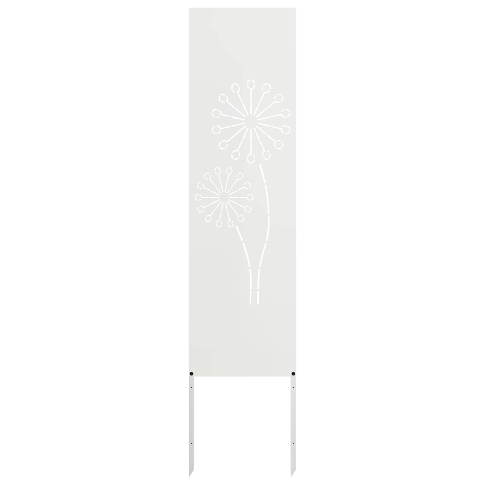 Trädgårds integritetsskärm Vit 32 x 140 cm Kallvalsat stål