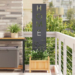 Trädgårds integritetsskärm Antracit 32 x 140 cm Kallvalsat stål