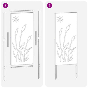 Trädgårds integritetsskärm Svart 50 x 140 cm Kallvalsat stål