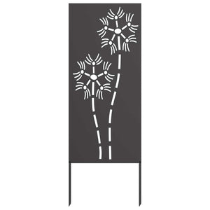 Trädgårds integritetsskärm Svart 50 x 140 cm Kallvalsat stål