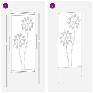 Trädgårds integritetsskärm Vit 50 x 140 cm Kallvalsat stål