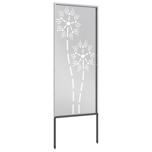Trädgårds integritetsskärm Silver 50 x 140 cm Rostfritt stål