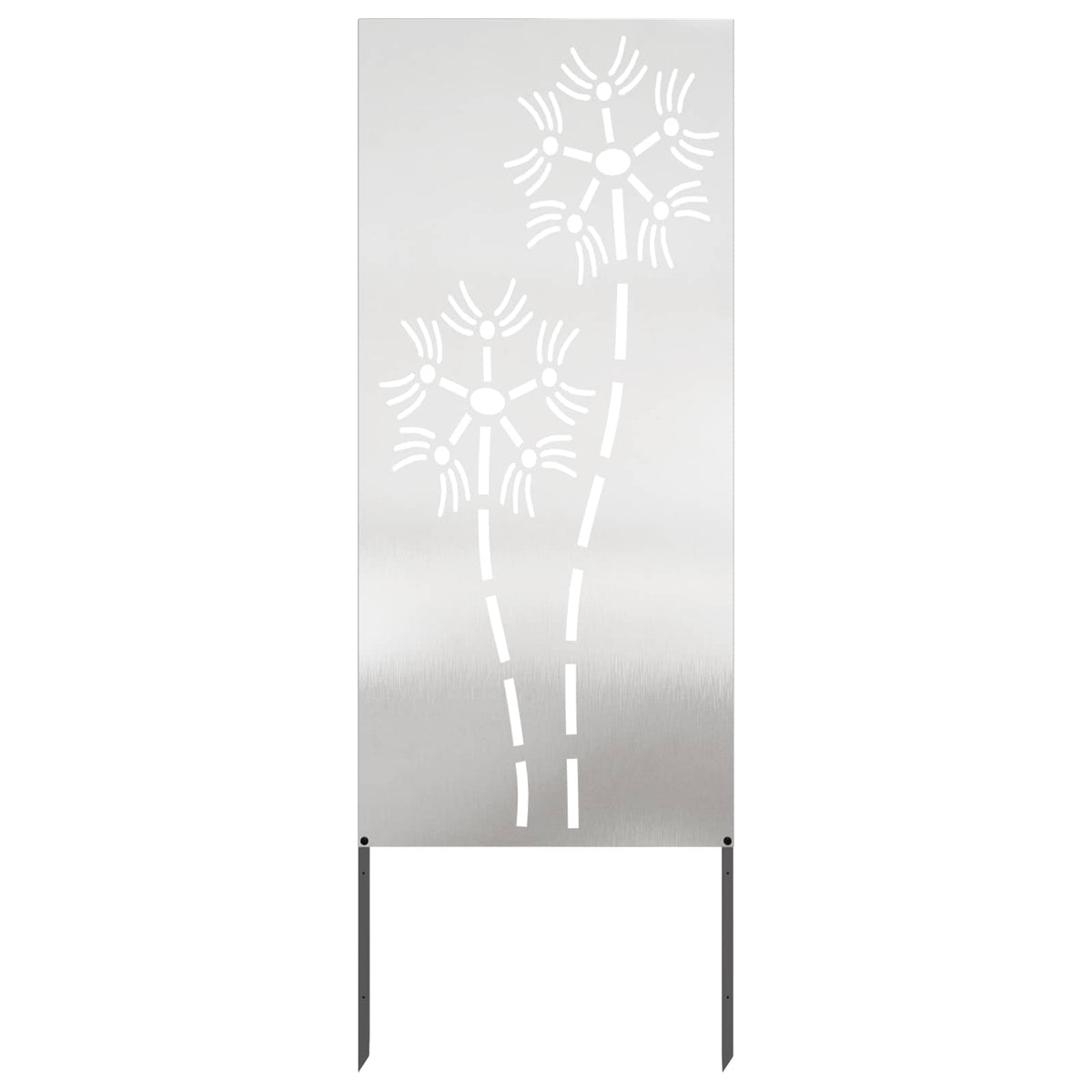 Trädgårds integritetsskärm Silver 50 x 140 cm Rostfritt stål