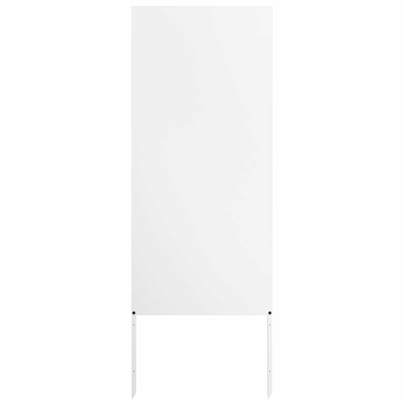 Trädgårds integritetsskärm Vit 50 x 140 cm Kallvalsat stål